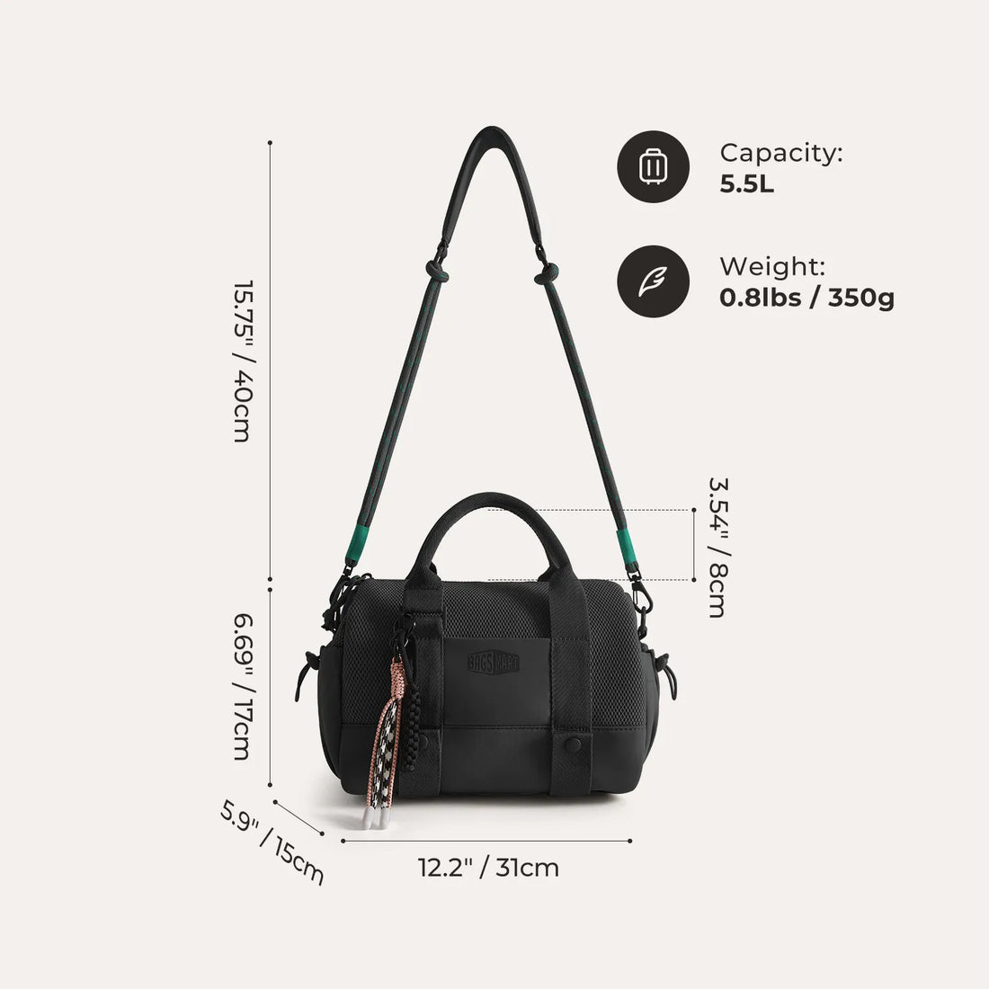 Tiffany 5.5L Mini Gym Duffle Bag