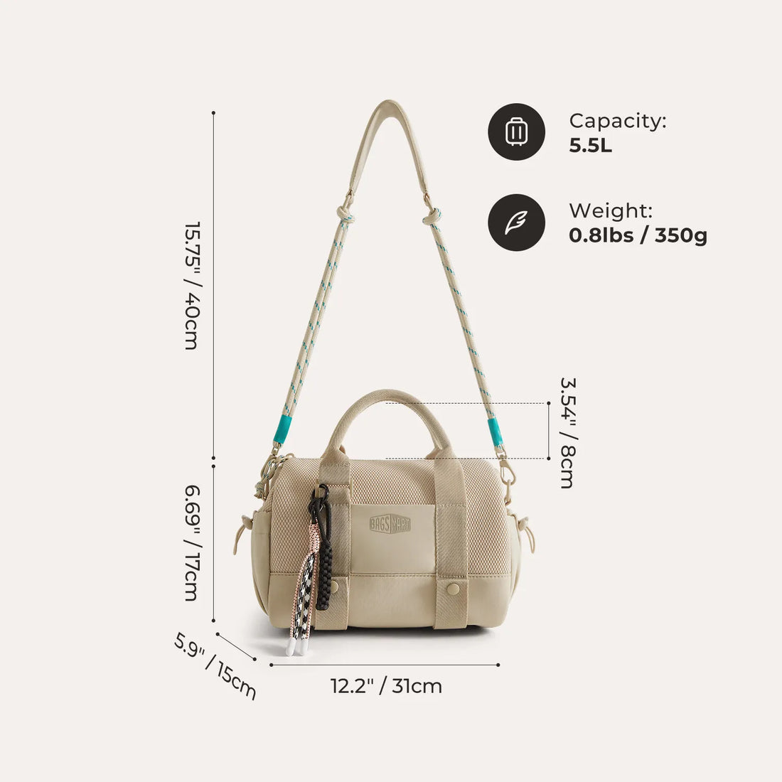 Tiffany 5.5L Mini Gym Duffle Bag