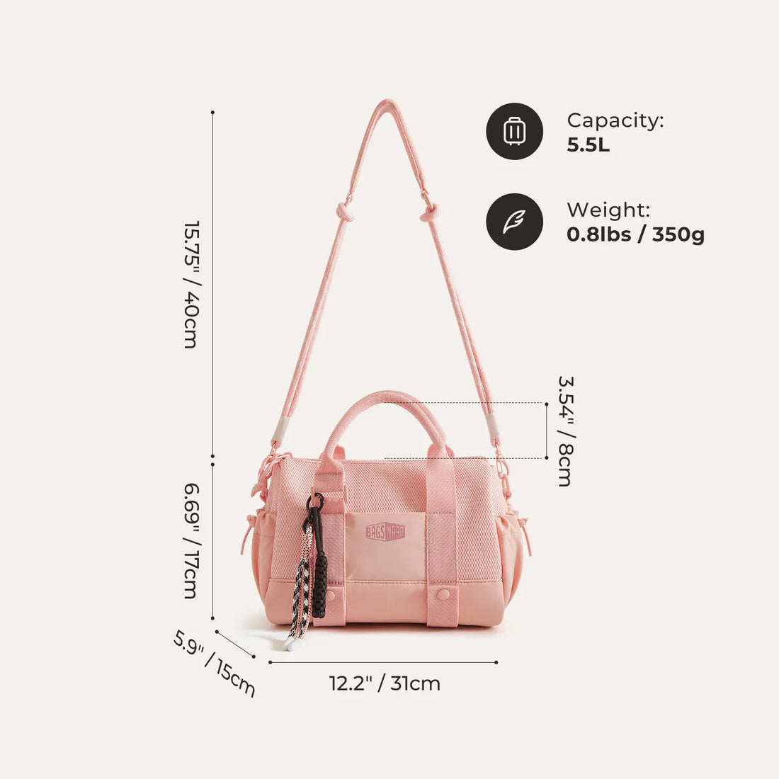 Tiffany 5.5L Mini Gym Duffle Bag