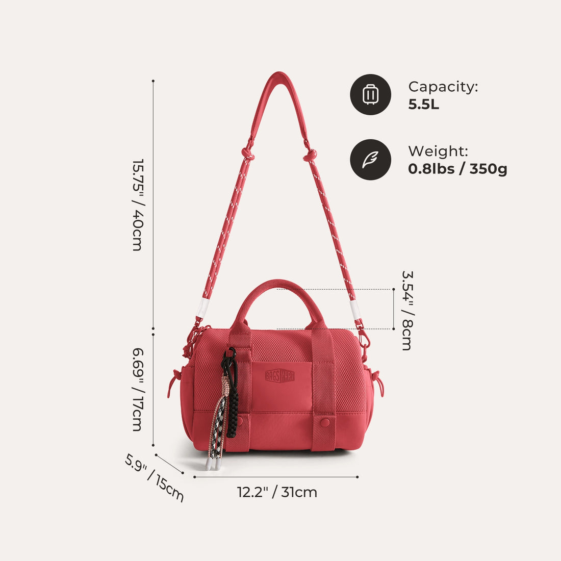 Tiffany 5.5L Mini Gym Duffle Bag